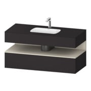 Duravit Einbauwaschtisch-Möbel-Set Qatego 120x55x60cm, T m/Gr matt, Konsolen-Waschtischunterbau