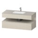 Duravit Einbauwaschtisch-Möbel-Set Qatego 120x55x60cm, T m, Konsolen-Waschtischunterbau, Nischenb-1