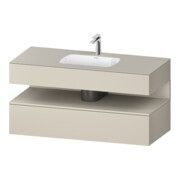 Duravit Einbauwaschtisch-Möbel-Set Qatego 120x55x60cm, T m, Konsolen-Waschtischunterbau, Nischenb