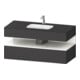 Duravit Einbauwaschtisch-Möbel-Set Qatego 120x55x60cm, w g/Gra ma, Konsolen-Waschtischunterbau-1