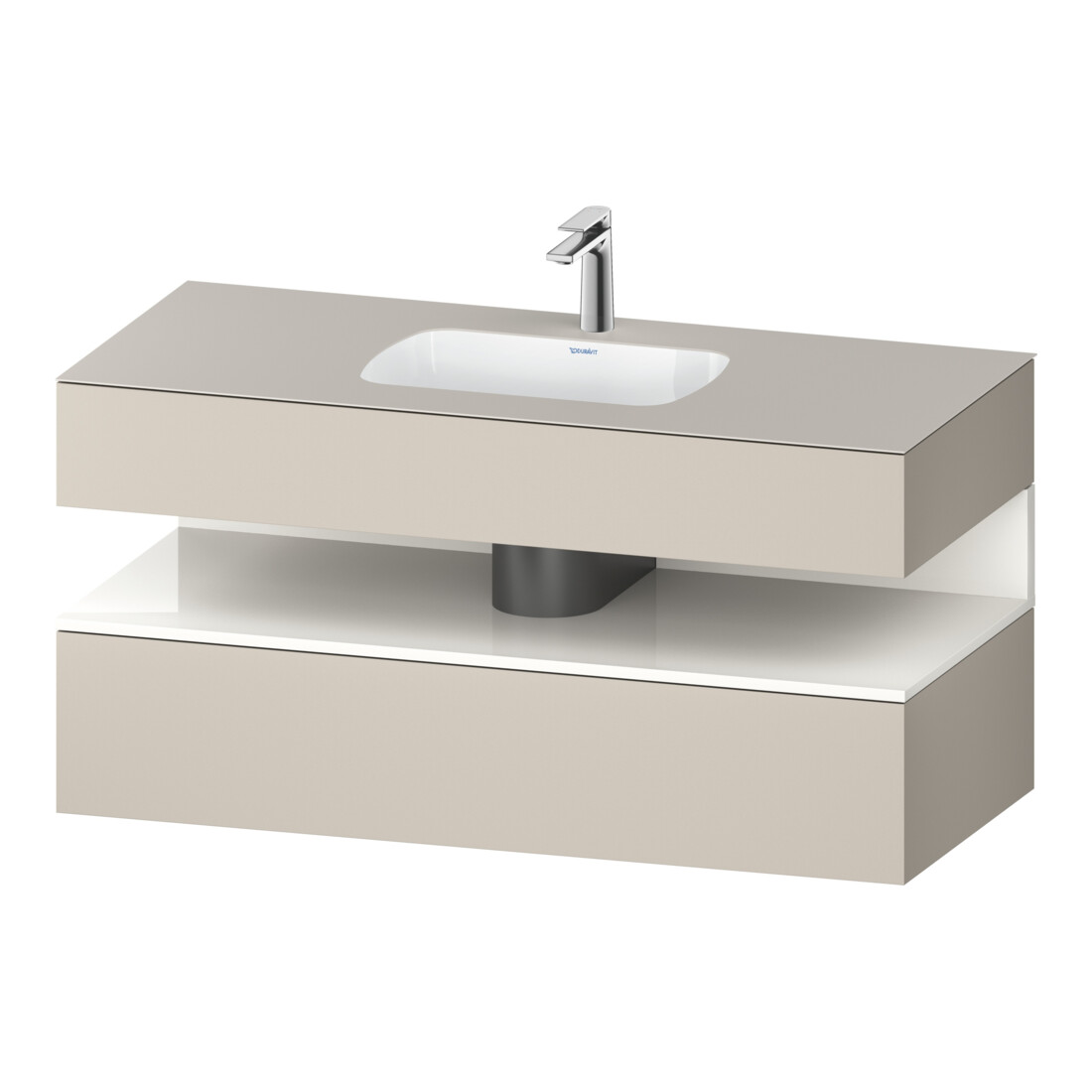 Duravit Einbauwaschtisch-Möbel-Set Qatego 120x55x60cm, w g/tau m, Kon-WTU, B