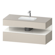 Duravit Einbauwaschtisch-Möbel-Set Qatego 120x55x60cm, w g/tau ma, Konsolen-Waschtischunterbau