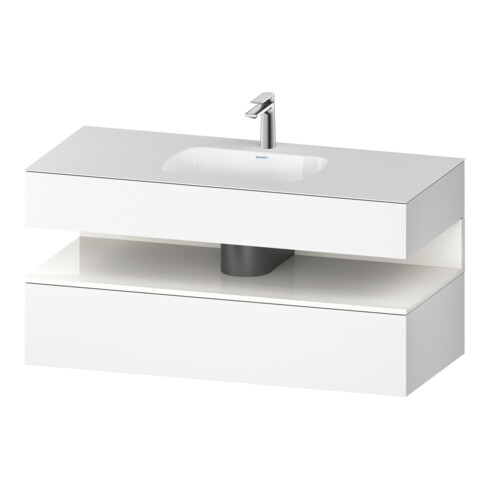 Duravit Einbauwaschtisch-Möbel-Set Qatego 120x55x60cm, w hgl/we m, Kon-WTU, B