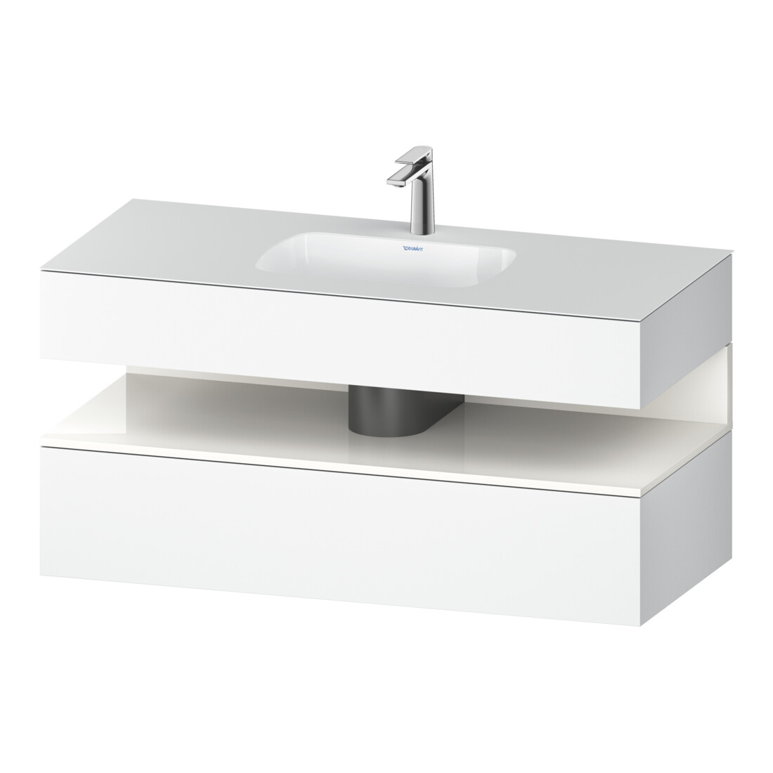 Duravit Einbauwaschtisch-Möbel-Set Qatego 120x55x60cm, w hgl/we m, Kon-WTU, B