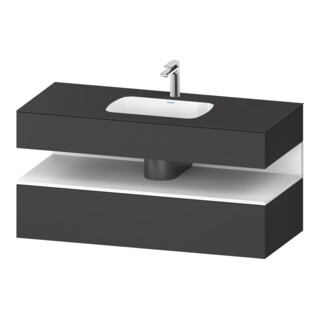 Duravit Einbauwaschtisch-Möbel-Set Qatego 120x55x60cm, w m/Gr m, Kon-WTU, Nischenb