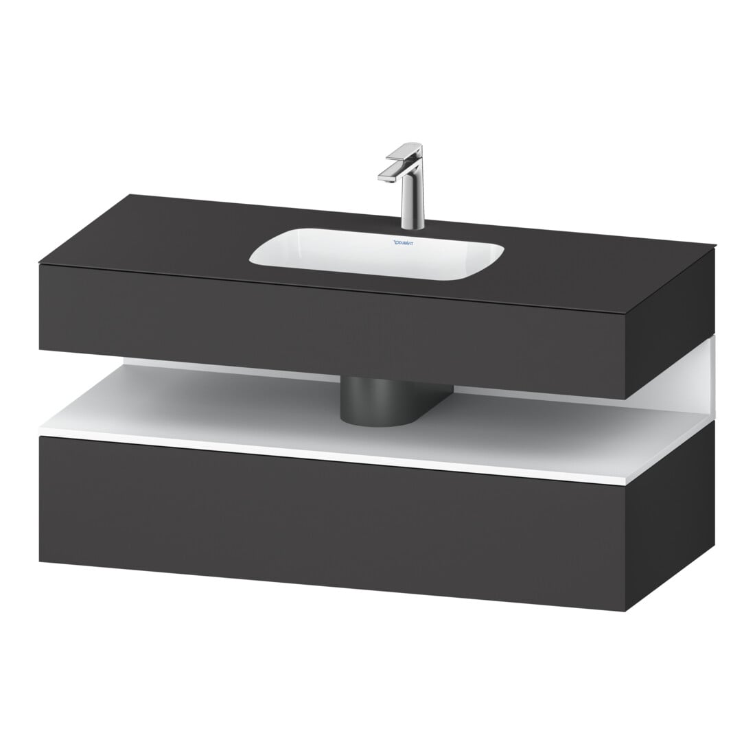 Duravit Einbauwaschtisch-Möbel-Set Qatego 120x55x60cm, w m/Gr m, Kon-WTU, Nischenb
