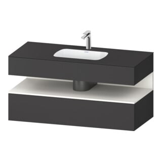 Duravit Einbauwaschtisch-Möbel-Set Qatego 120x55x60cm, w m/Gr ma, Konsolen-Waschtischunterbau