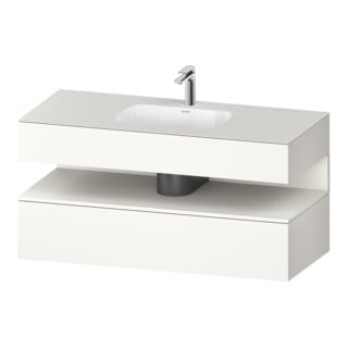 Duravit Einbauwaschtisch-Möbel-Set Qatego 120x55x60cm, w m, Konsolen-Waschtischunterbau, Nischenb