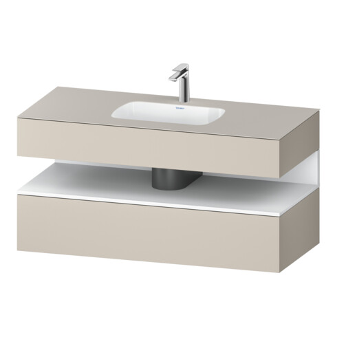 Duravit Einbauwaschtisch-Möbel-Set Qatego 120x55x60cm, w m/ta m, Kon-WTU, Nischenb