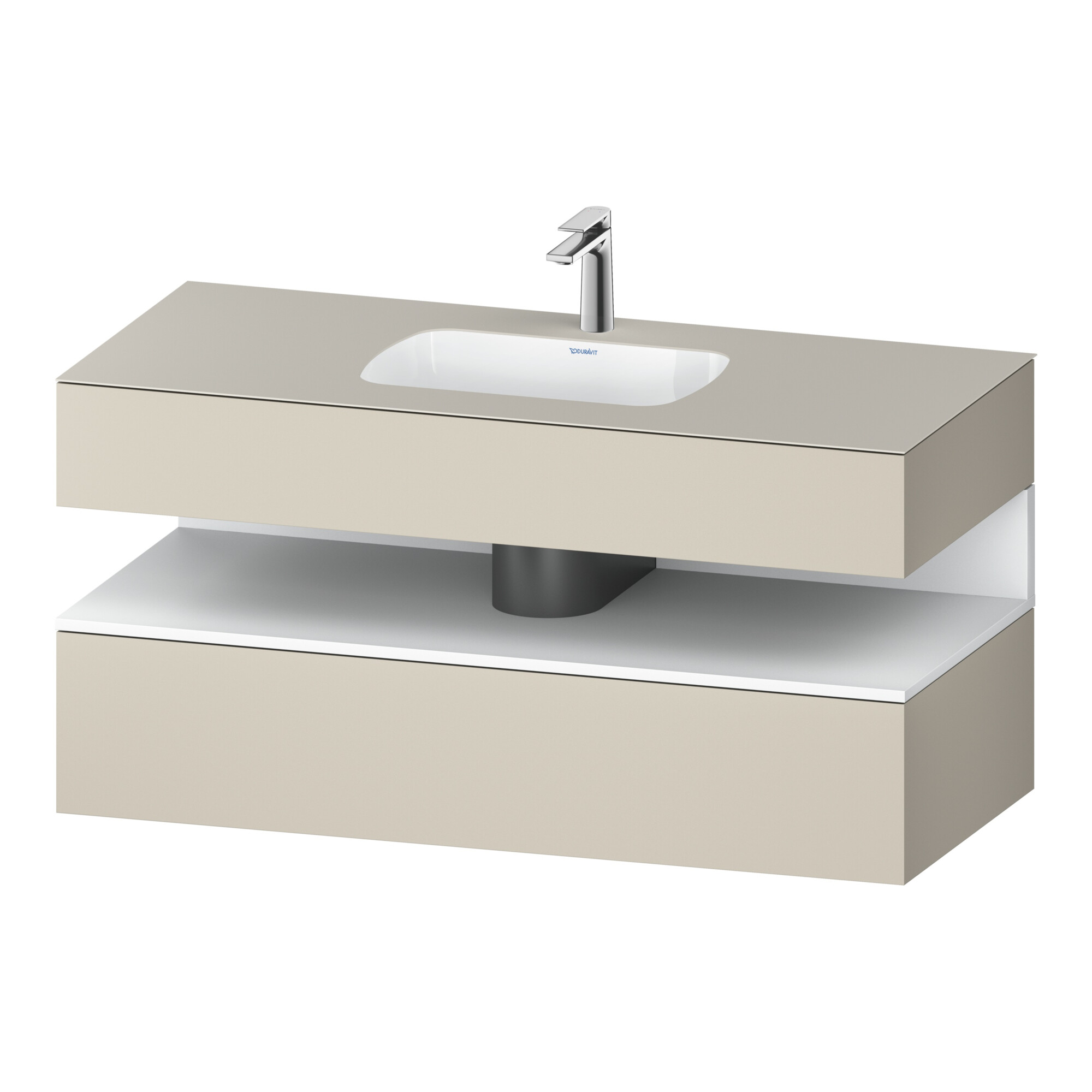Duravit Einbauwaschtisch-Möbel-Set Qatego 120x55x60cm, w m/ta m, Kon-WTU, Nischenb