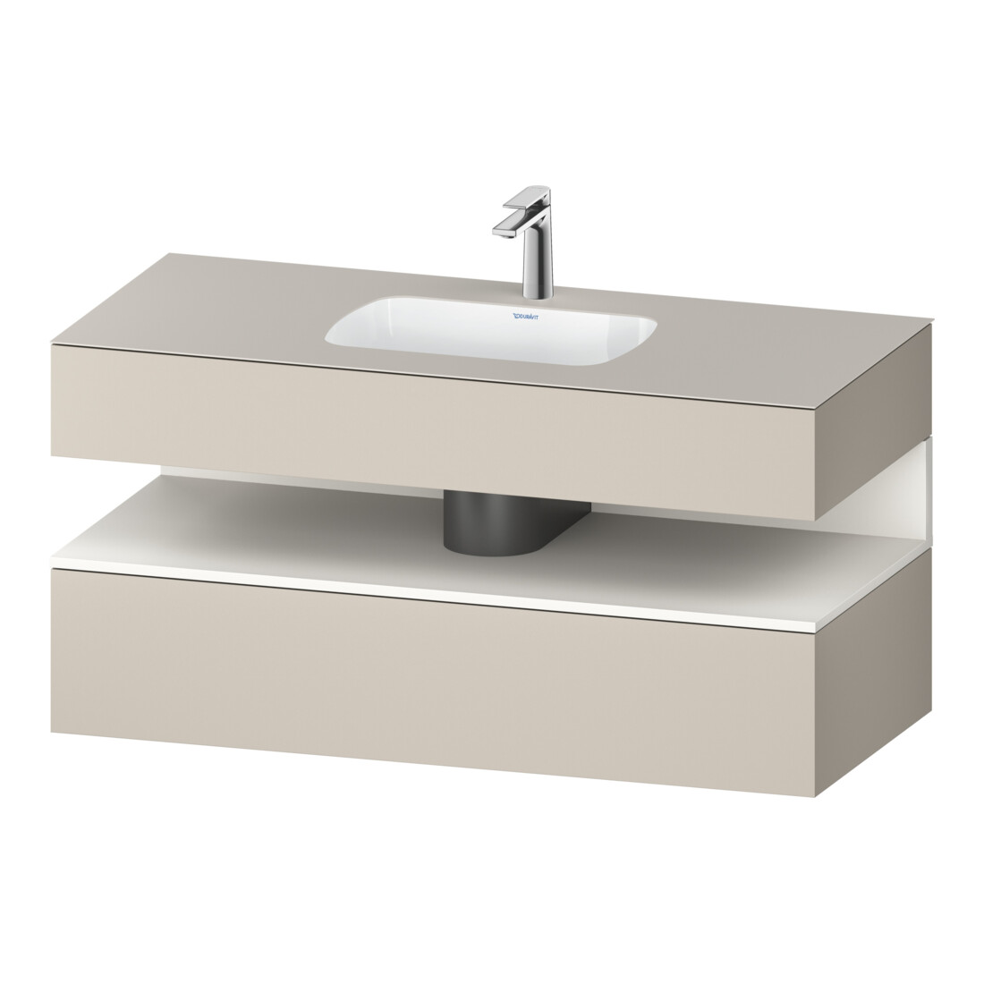 Duravit Einbauwaschtisch-Möbel-Set Qatego 120x55x60cm, w m/ta m, Kon-WTU, Nischenb