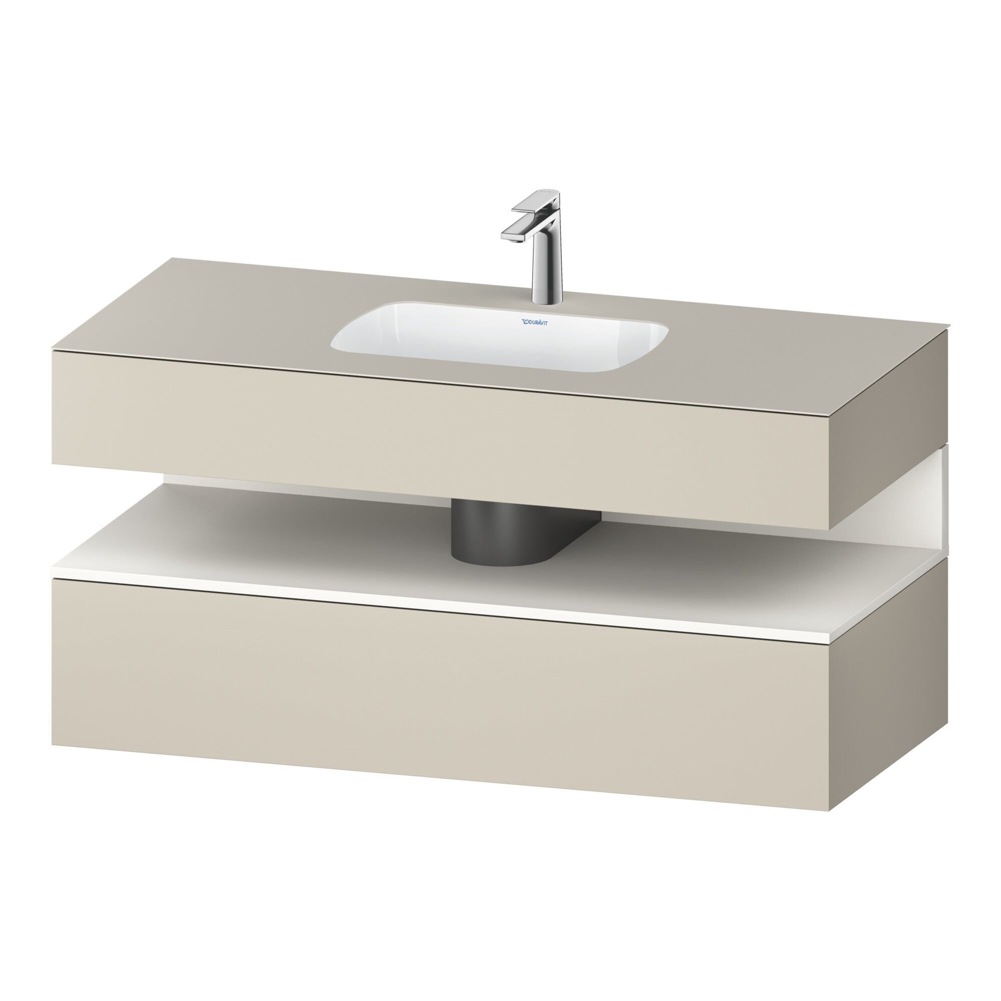Duravit Einbauwaschtisch-Möbel-Set Qatego 120x55x60cm, w m/ta m, Kon-WTU, Nischenb