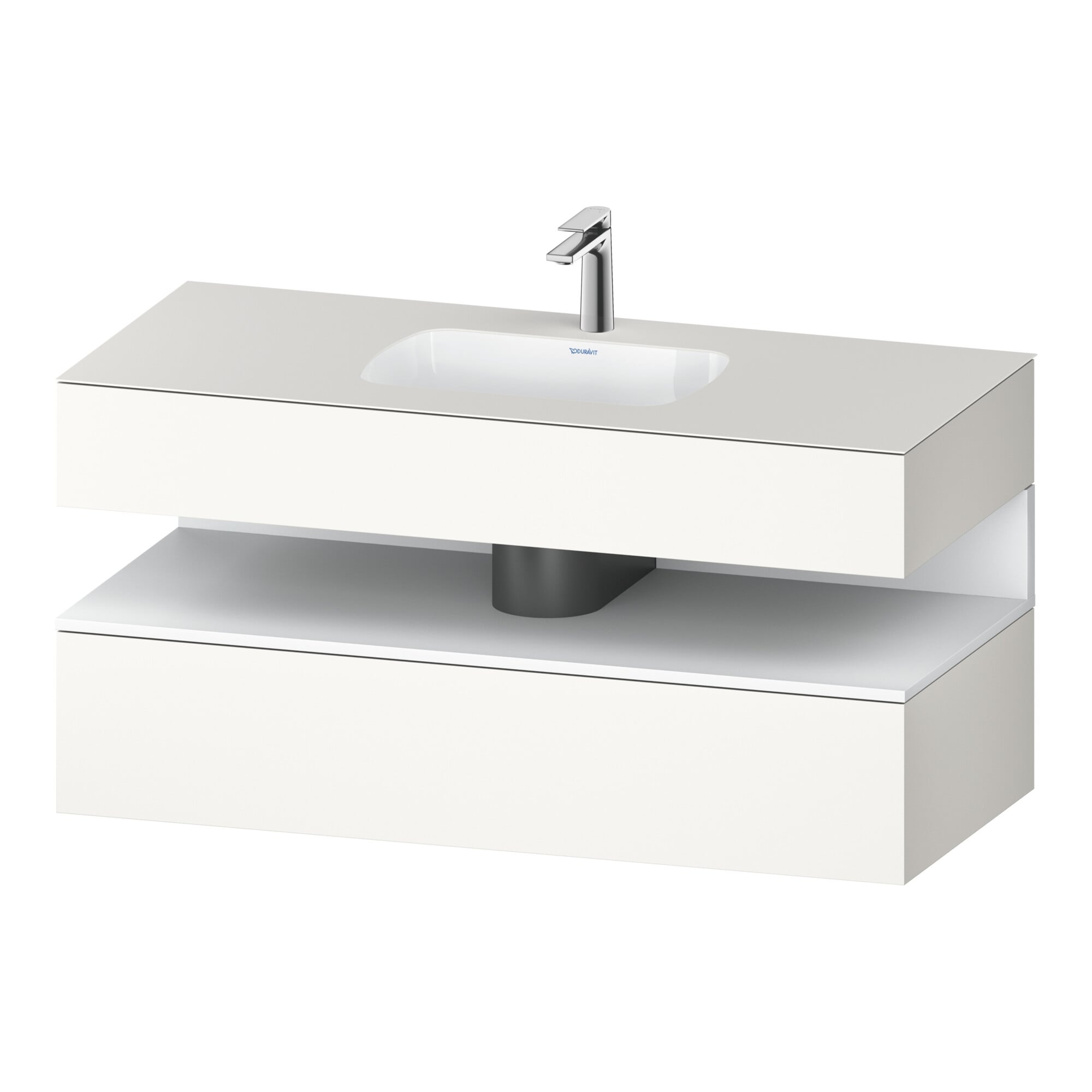 Duravit Einbauwaschtisch-Möbel-Set Qatego 120x55x60cm, w m/we m, Kon-WTU, Nischenb
