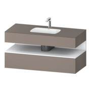Duravit Einbauwaschtisch-Möbel-Set Qatego 120x55x60cm, we m/bas ma, Konsolen-Waschtischunterbau