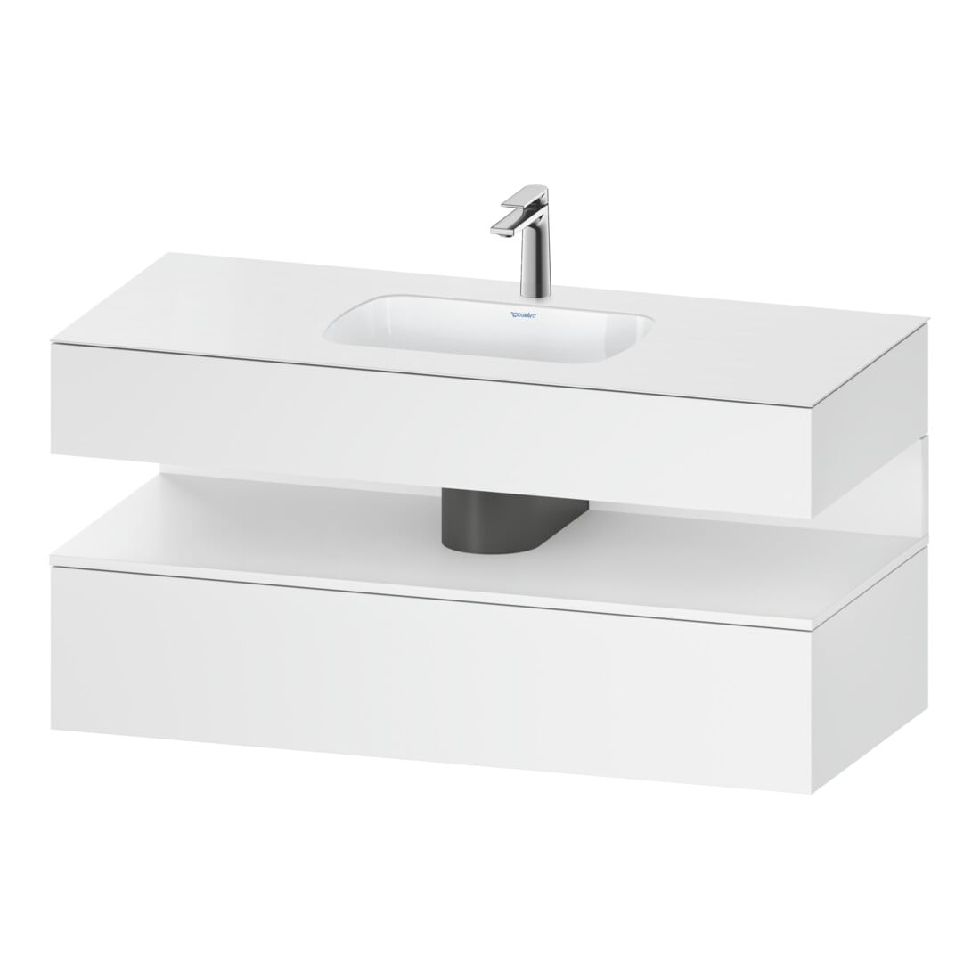 Duravit Einbauwaschtisch-Möbel-Set Qatego 120x55x60cm, we ma, Konsolen-Waschtischunterbau