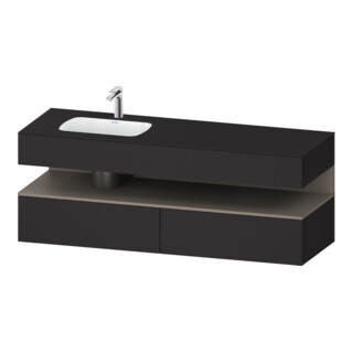 Duravit Einbauwaschtisch-Möbel-Set Qatego 160x50x60cm, Kon-WTU, B, B l, ba m/Gr m