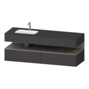 Duravit Einbauwaschtisch-Möbel-Set Qatego 160x50x60cm, Kon-WTU, B, B l, ba m/Gr ma