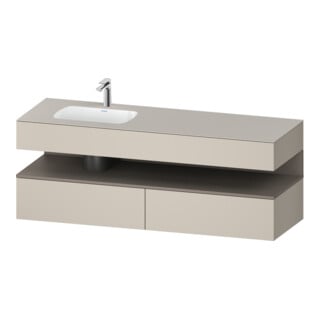 Duravit Einbauwaschtisch-Möbel-Set Qatego 160x50x60cm, Kon-WTU, B, B l, ba m/ta ma