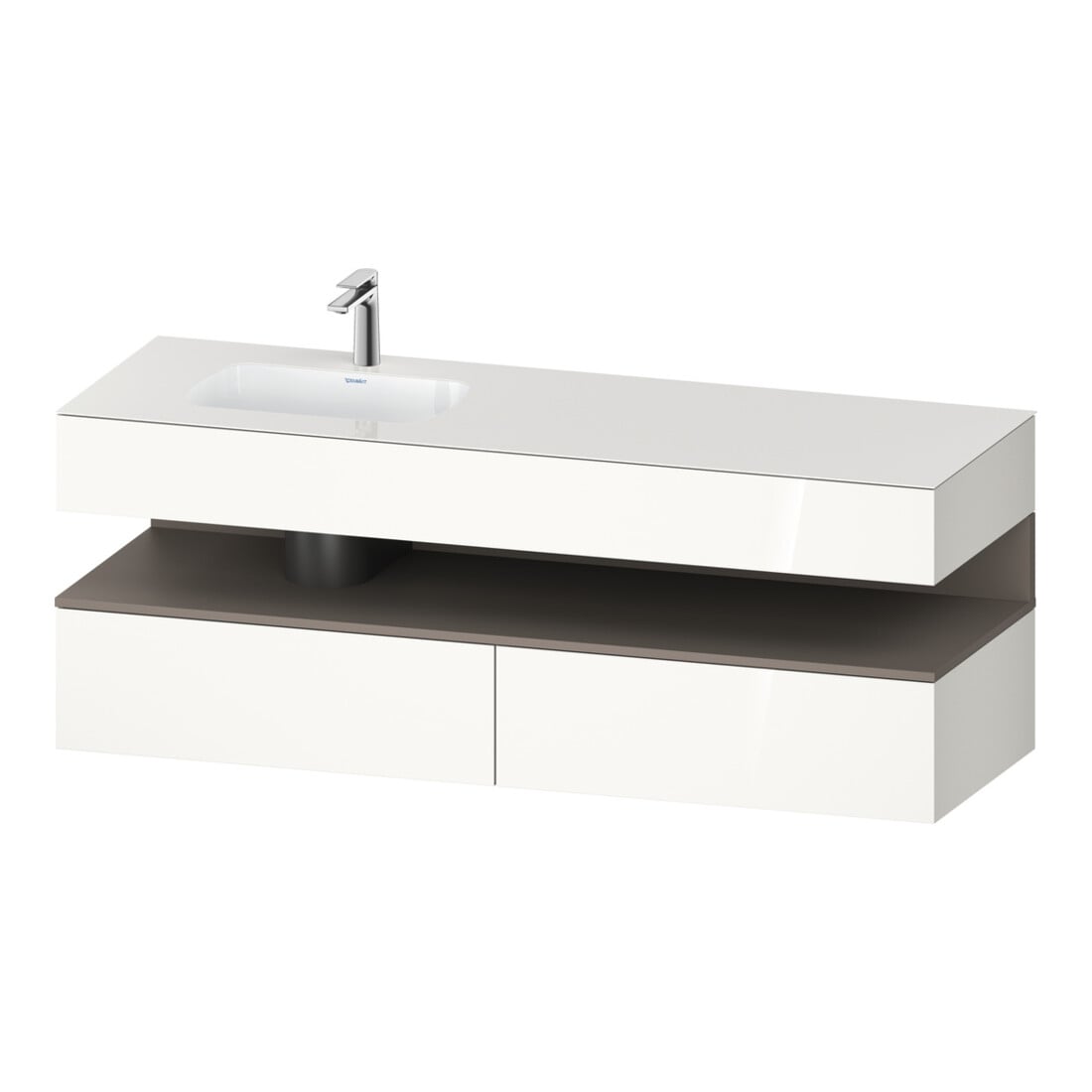 Duravit Einbauwaschtisch-Möbel-Set Qatego 160x50x60cm, Kon-WTU, B, B l, ba m/we g