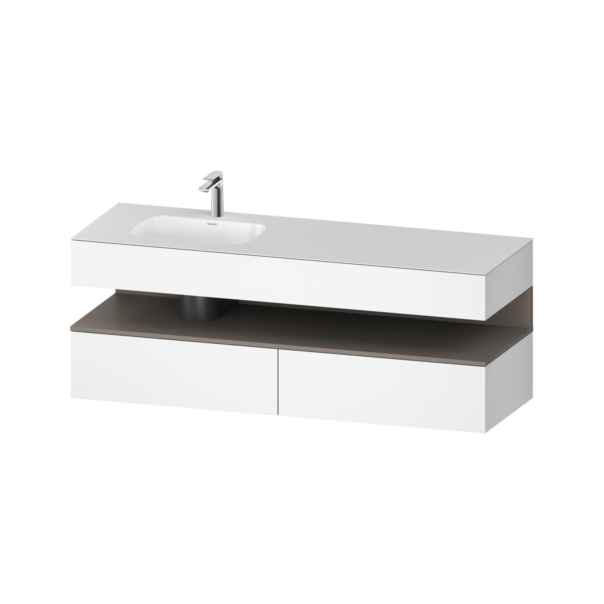 Duravit Einbauwaschtisch-Möbel-Set Qatego 160x50x60cm, Kon-WTU, B, B l, ba m/we ma
