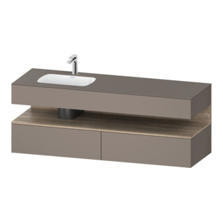 Duravit Einbauwaschtisch-Möbel-Set Qatego 160x50x60cm, Kon-WTU, B, B l, E Ma/Ba ma