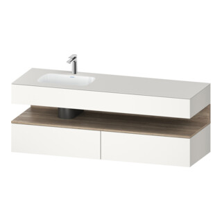 Duravit Einbauwaschtisch-Möbel-Set Qatego 160x50x60cm, Kon-WTU, B, B l, E Ma/w m