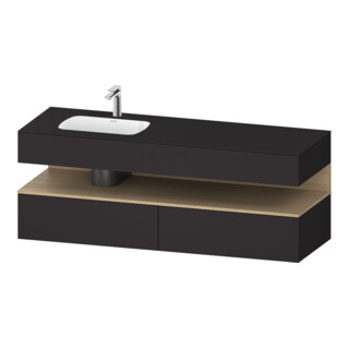 Duravit Einbauwaschtisch-Möbel-Set Qatego 160x50x60cm, Kon-WTU, B, B l, E na/gra m
