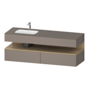 Duravit Einbauwaschtisch-Möbel-Set Qatego 160x50x60cm, Kon-WTU, B, B l, E nat/b ma
