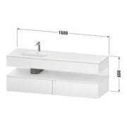 Duravit Einbauwaschtisch-Möbel-Set Qatego 160x50x60cm, Kon-WTU, B, B l, E sw/Bas m-3