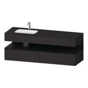 Duravit Einbauwaschtisch-Möbel-Set Qatego 160x50x60cm, Kon-WTU, B, B l, E sw/gra m