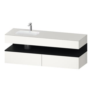 Duravit Einbauwaschtisch-Möbel-Set Qatego 160x50x60cm, Kon-WTU, B, B l, E sw/we m