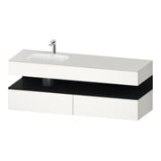 Duravit Einbauwaschtisch-Möbel-Set Qatego 160x50x60cm, Kon-WTU, B, B l, E sw/we m