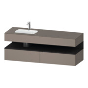 Duravit Einbauwaschtisch-Möbel-Set Qatego 160x50x60cm, Kon-WTU, B, B l, gra m/ba m