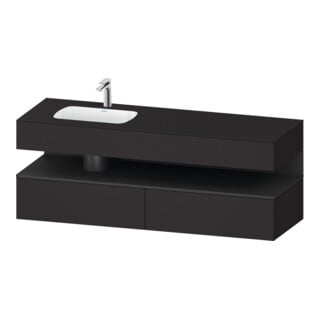 Duravit Einbauwaschtisch-Möbel-Set Qatego 160x50x60cm, Kon-WTU, B, B l, gra m/Gr m