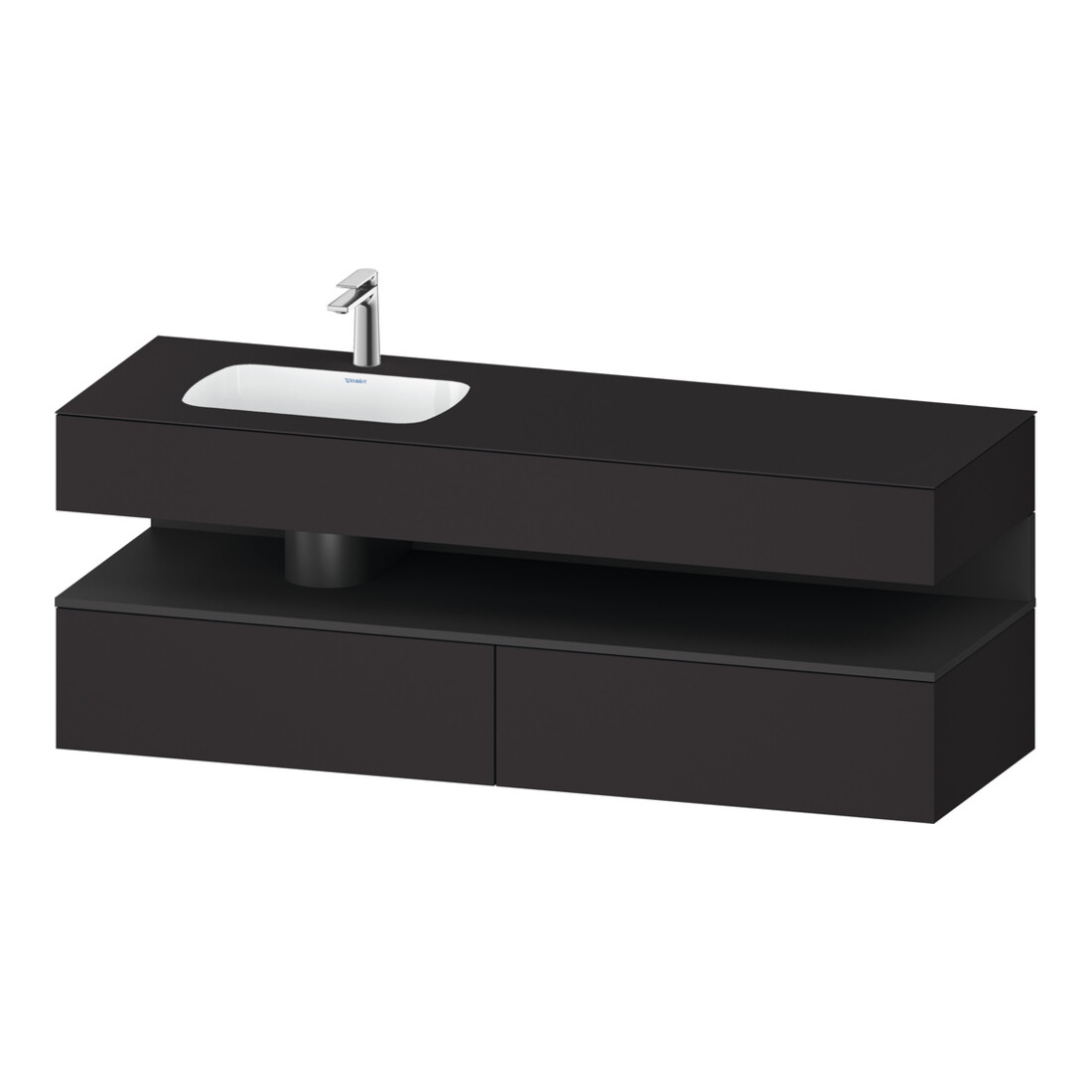 Duravit Einbauwaschtisch-Möbel-Set Qatego 160x50x60cm, Kon-WTU, B, B l, gra m/Gr m