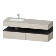 Duravit Einbauwaschtisch-Möbel-Set Qatego 160x50x60cm, Kon-WTU, B, B l, gra m/ta m
