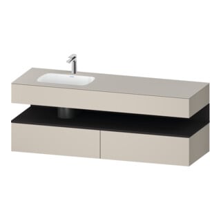 Duravit Einbauwaschtisch-Möbel-Set Qatego 160x50x60cm, Kon-WTU, B, B l, gra m/ta m