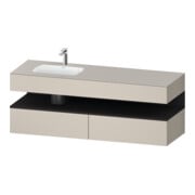 Duravit Einbauwaschtisch-Möbel-Set Qatego 160x50x60cm, Kon-WTU, B, B l, gra m/ta m