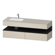 Duravit Einbauwaschtisch-Möbel-Set Qatego 160x50x60cm, Kon-WTU, B, B l, gra m/ta m