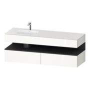 Duravit Einbauwaschtisch-Möbel-Set Qatego 160x50x60cm, Kon-WTU, B, B l, gra m/we g