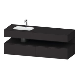 Duravit Einbauwaschtisch-Möbel-Set Qatego 160x50x60cm, Kon-WTU, B, B l, graph matt