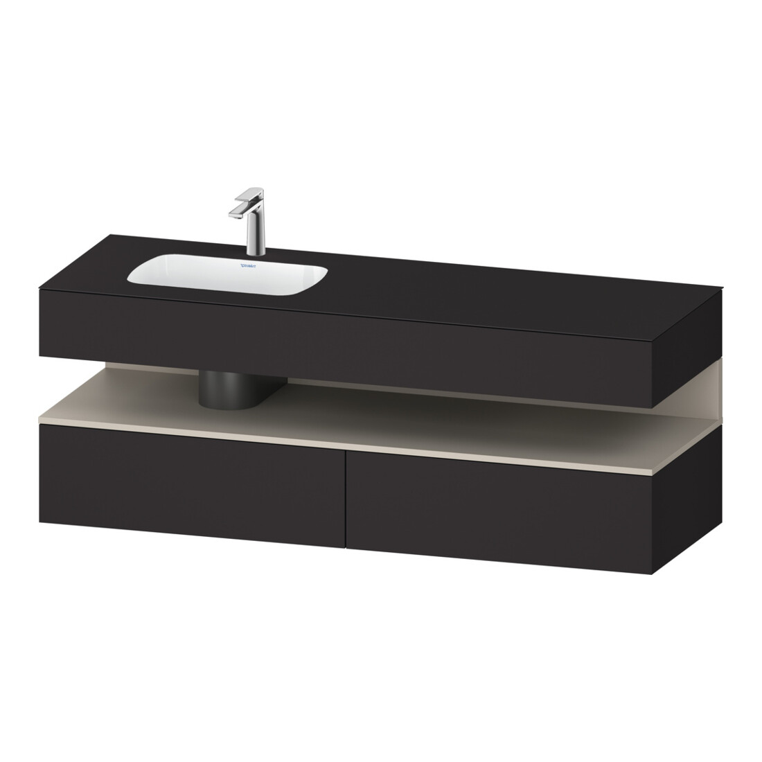 Duravit Einbauwaschtisch-Möbel-Set Qatego 160x50x60cm, Kon-WTU, B, B l, T m/Gr m