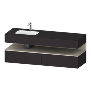 Duravit Einbauwaschtisch-Möbel-Set Qatego 160x50x60cm, Kon-WTU, B, B l, T m/Gr m