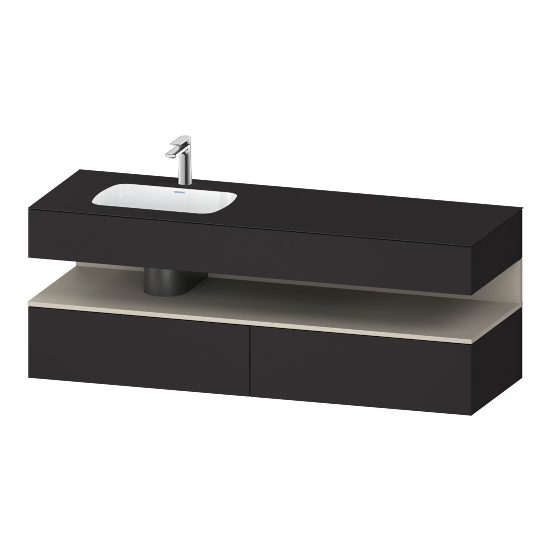 Duravit Einbauwaschtisch-Möbel-Set Qatego 160x50x60cm, Kon-WTU, B, B l, T m/Gr m