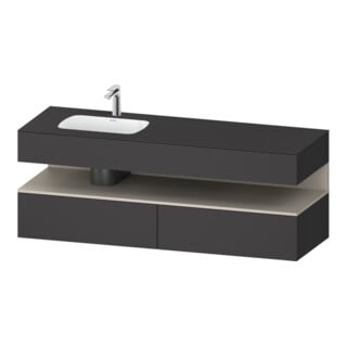 Duravit Einbauwaschtisch-Möbel-Set Qatego 160x50x60cm, Kon-WTU, B, B l, T m/Gr ma
