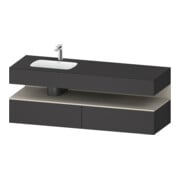 Duravit Einbauwaschtisch-Möbel-Set Qatego 160x50x60cm, Kon-WTU, B, B l, T m/Gr ma