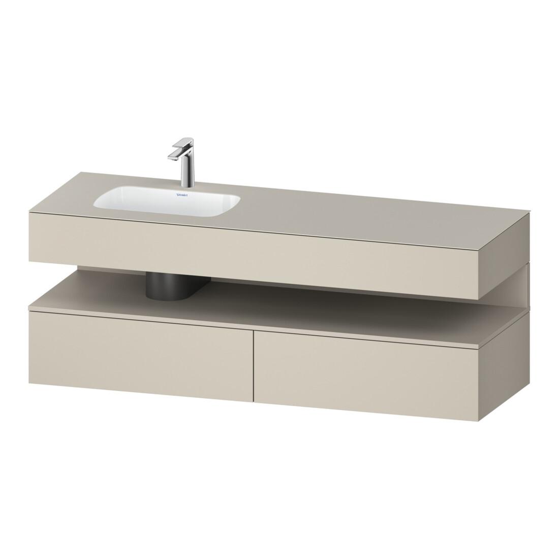 Duravit Einbauwaschtisch-Möbel-Set Qatego 160x50x60cm, Kon-WTU, B, B l, T m/ta m