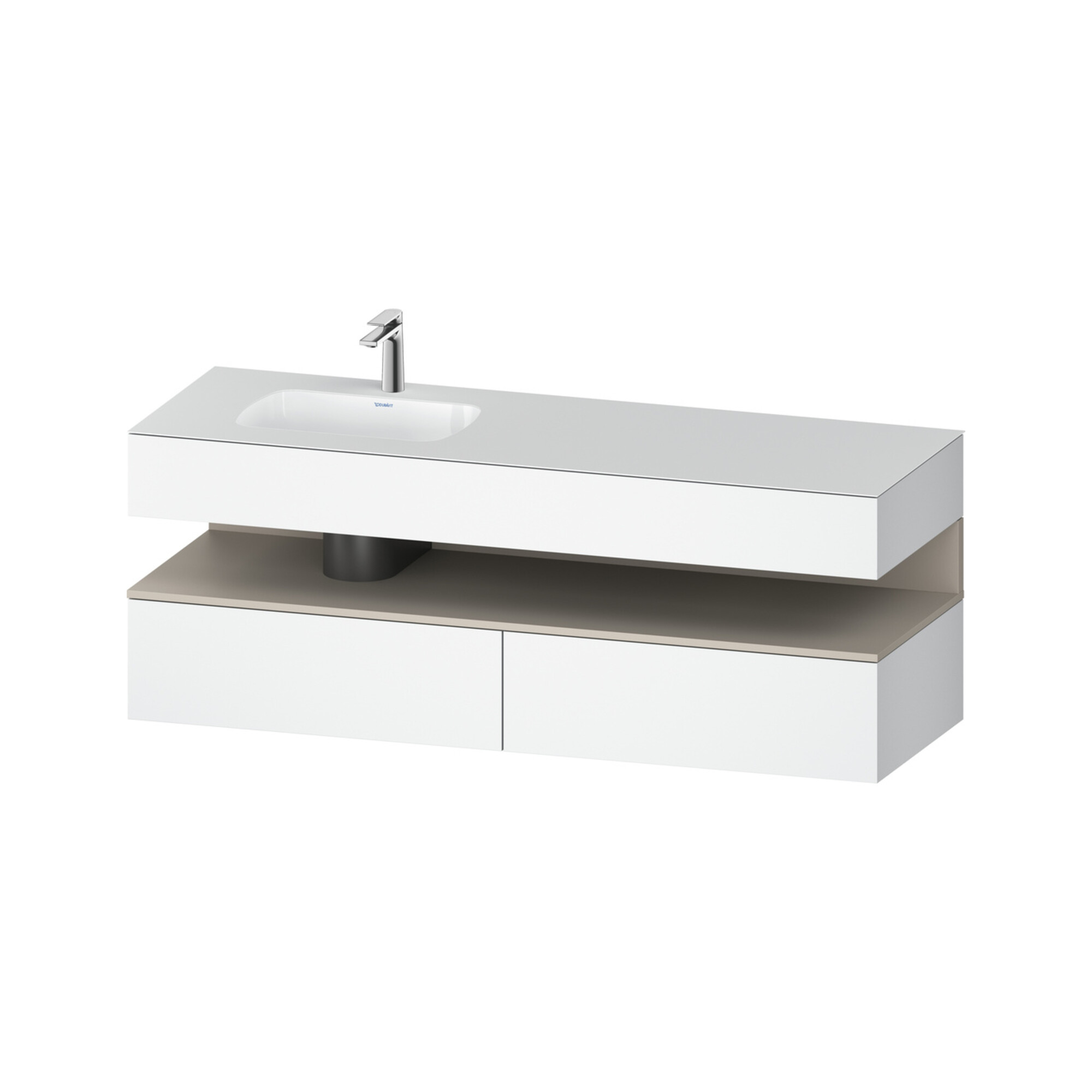 Duravit Einbauwaschtisch-Möbel-Set Qatego 160x50x60cm, Kon-WTU, B, B l, T m/we ma