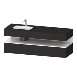 Duravit Einbauwaschtisch-Möbel-Set Qatego 160x50x60cm, Kon-WTU, B, B l, w g/Gra m