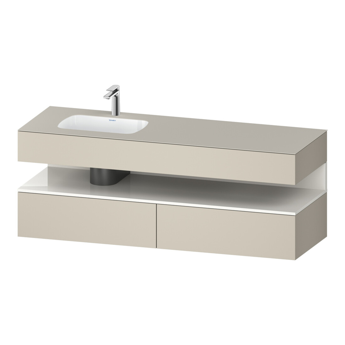 Duravit Einbauwaschtisch-Möbel-Set Qatego 160x50x60cm, Kon-WTU, B, B l, w g/tau m